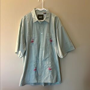 Howler Brothers Blue and Pink Casual Button Down Shirt